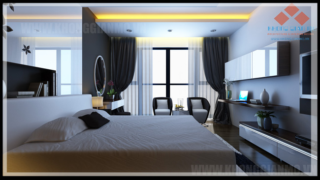 Thiết kế nội thất chung cư TSQ - Phối cảnh phòng ngủ-v4